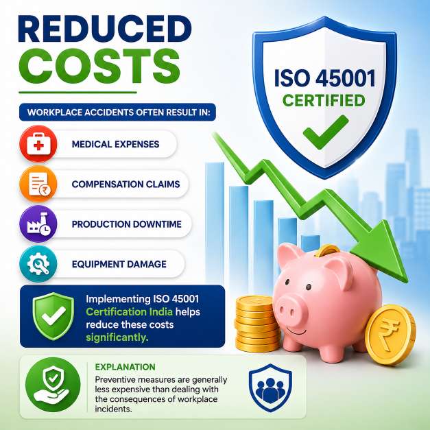 reduced costs iso 45001 certification india